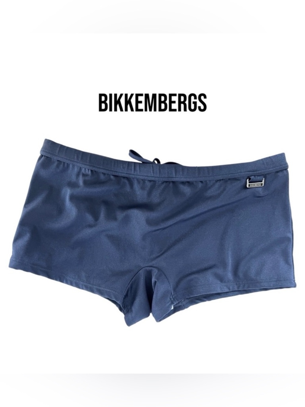 Dirk Bikkenbergs BIKKEMBERGS men’s swim trunks brief slip navy blue sz M…